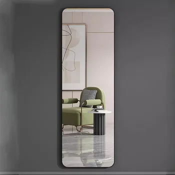 Pavimento Estilo Coreano Espelhos De Casa De Banho Retângulo Longo Nórdicos Espelhos De Maquiagem Parede De Luxo Espelhos Decorativos Acessórios Para O Lar