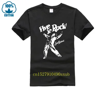 personalidade T-shirt Vive Le Rock! Richard Black Rock, a Banda de Música Retro Cele Homens Mulheres de pescoço redonda legal do homem T-shirt