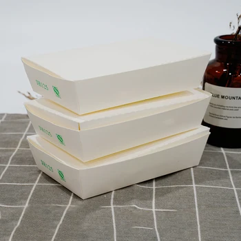 Personalizado productWhite de papelão caixa de papel recipiente caixa de embalagem, para um rápido almoço de sushi, arroz, salada de frutas burger personalizado alimentos pap