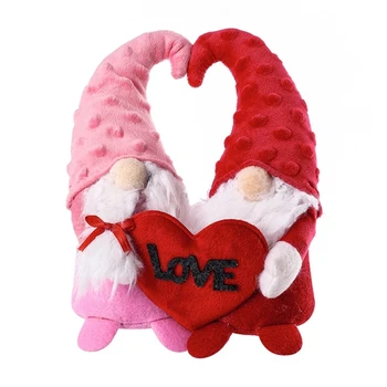 Q1JB Valentim Gnome Pelúcia Dia de são Valentim Gnomos Decoração de Senhor e senhora sueca Tomte Gnome Presente do Valentim Dia dos Namorados Decoração
