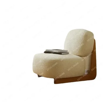 Salão Sofá Cadeira de Madeira maciça Alpaca, Lã e Fibra de Sala Única Poltrona do Quarto Andar de Cadeira de cadeira de mobiliário de casa