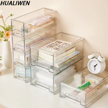 Simples gaveta de armazenamento de caixa de desktop, sobreposto cosméticos diversos armazenamento de caixa de escritório multi-camada de ordenação caixa