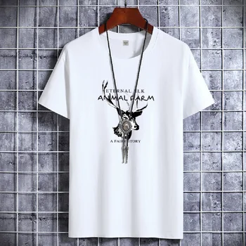 T-shirt dos Homens Ginásio Roupas Tshirt Harajuku T-Shirt para Homens 2023 Mangá Tops de Verão Punk Mulheres Camisas Oversized Streetwear Hip Hop