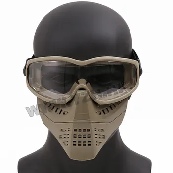 Tactical Anti-névoa de Segurança, Óculos de proteção Máscara facial Para uma Tática de Capacete de Airsoft Paintball Resistência ao Choque Óculos de Proteção Out