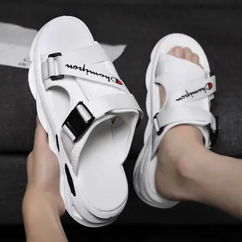 Topvivi 2023 Novo Chinelos de quarto moda masculina em Casa slides Exterior Anti derrapante Marca de Luxo de Design fora de Sapatos femininos Par de Sandálias