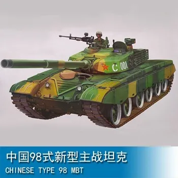 Trompetista 00319 Escala 1/35 Tipo de 98 Chinês Tanque Médio Com Motor Montagem do Modelo de Construção Kits Hobby Estático Brinquedos Para Adultos DIY