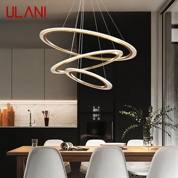 ULANI Contemporânea Anel de Bronze Lustre de LED 3 Cores de Iluminação Pingente de Decoração Para Home Sala
