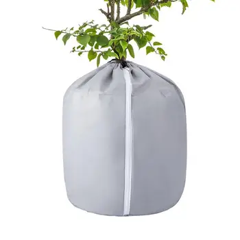 Um vaso de planta de Cobertura Jardim de Inverno Pote de Plantas Quente Tampa à prova de Vento Oxford Pano Plantador de Capa de Cordão Zíper para o Frio