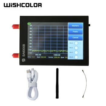 Wishcolor SA6000B 2-em-1 Portátil Analisador de Espectro e Gerador de Sinal Usado como Telefone Celular de Energia de RF de Detector de